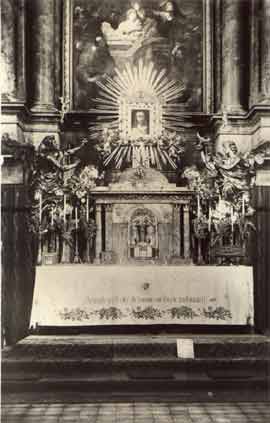 The altar in the church of the Assumption of the Virgin Mary