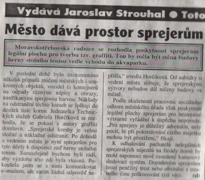 Článek o graffiti
